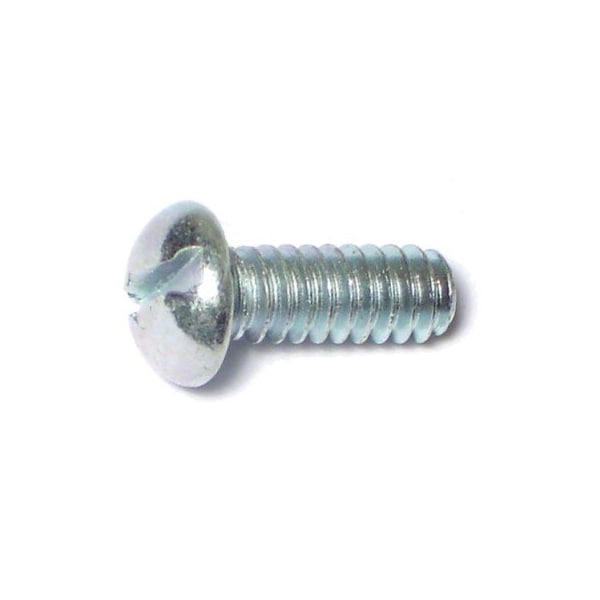 Midwest Fastener #10-24 x 1/2 in Slotted Round Machine Screw, Zinc Plated Steel, 60 PK 60961 - main